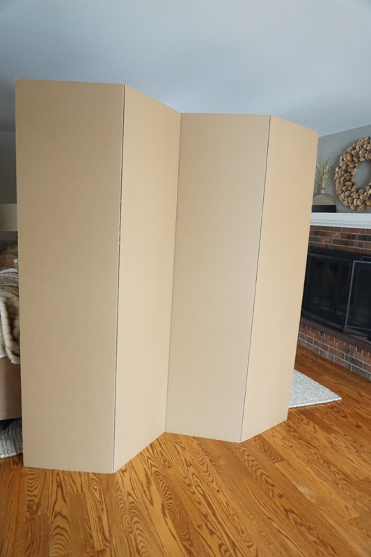 Symple Stuff 72" x 72" Privacy Cardboard 4 Panel Room Divider & Reviews